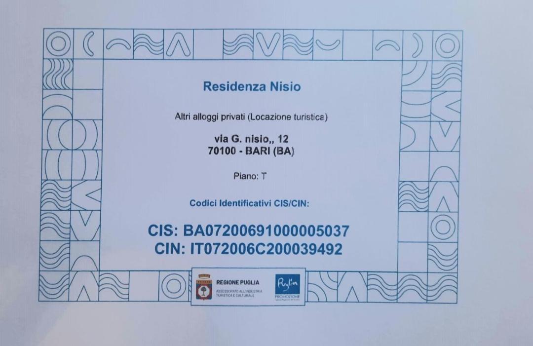 Residenza Nisio Villa Bari Buitenkant foto